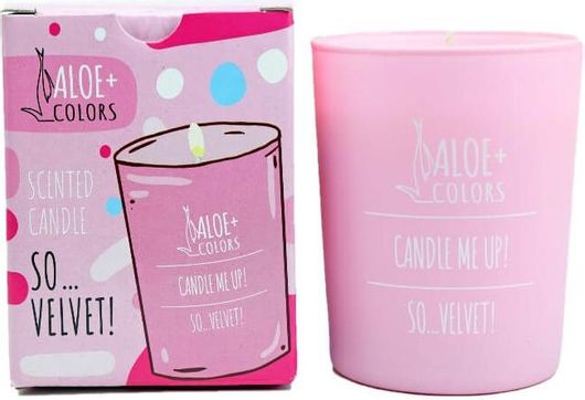 Αρωματικό Κερί Aloe+ Colors Σόγιας σε Βάζο So Velvet Πούδρα Ροζ 220gr