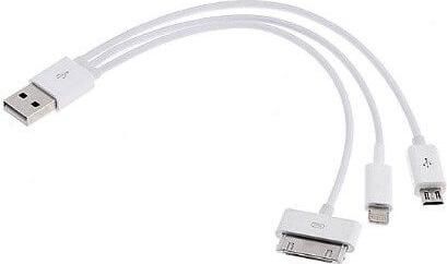 3 In 1 Multi Usb Charging Cable (Micro Usb, Apple Lightning & Apple 30Pin)