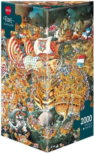 Παζλ HEYE Riba: Ναυμαχία Τραφάλγκαρ Trafalgar Σε Τριγωνικό Κουτί 29795 2000 κομμάτια