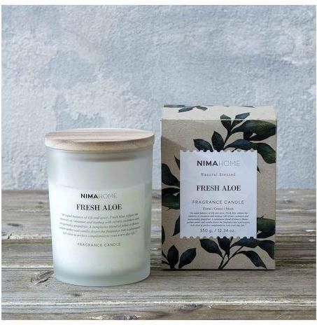 Αρωματικό Κερί Nima σε Βάζο Fresh Aloe 350gr