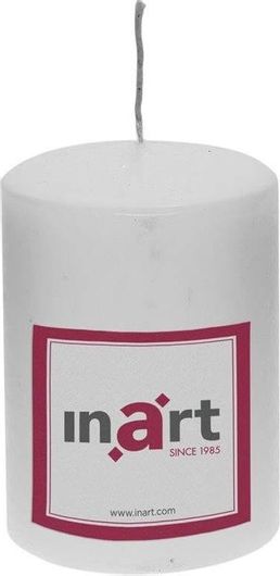 Κερί Inart 3-80-474-0004 Παραφίνης 7x10cm Λευκό