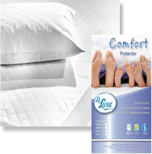Προστατευτικό Κάλυμμα Μαξιλαριού La Luna Comfort 50Χ70cm Βαμβάκι/Πολυέστερ Λευκό