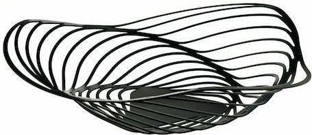 Φρουτιέρα Alessi ACO01,B Trinity Μεταλλική Μαύρη 43x43x10cm