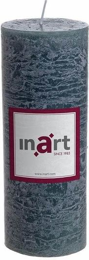 Κερί Inart 3-80-658-0104 Αρωματικό/Παραφίνης 7x18cm Μπλε