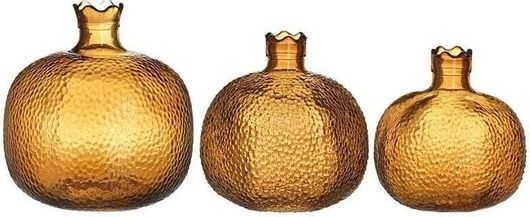 Γούρι Inart 6-70-961-0001 Ρόδι Γυάλινο 3τμχ