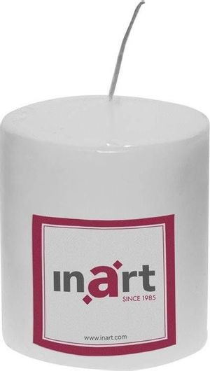 Κερί Inart 3-80-474-0033 Παραφίνης 9x10cm Λευκό