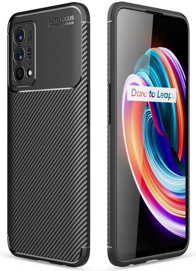 Tech-Protect Carbon Back Cover Σιλικόνης Μαύρο Realme GT Master Edition 5G