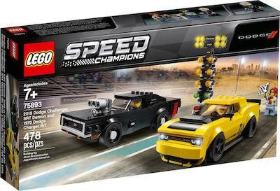 Lego Speed Champions 2018 Dodge Challenger Srt Demon and 1970 για 7+ Ετών