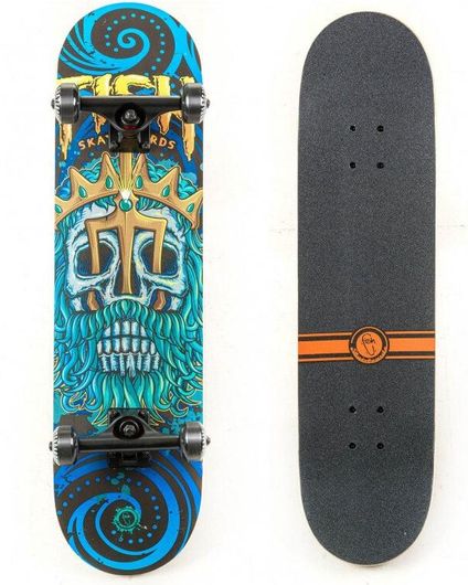 Complete Shortboard Fish Skateboards Poseidon 8" Πολύχρωμο