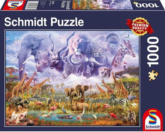 Puzzle Animals at the Waterhole 2D 1000 Κομμάτια