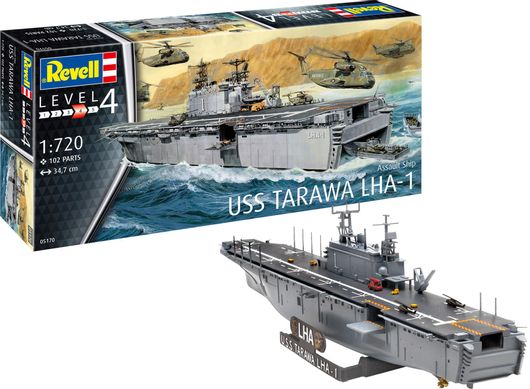 Στατικό Μοντέλο Revell 05170 Σειρά Αεροπλάνων Assault Ship USS Tarawa LHA-1 1:720  - Level 4