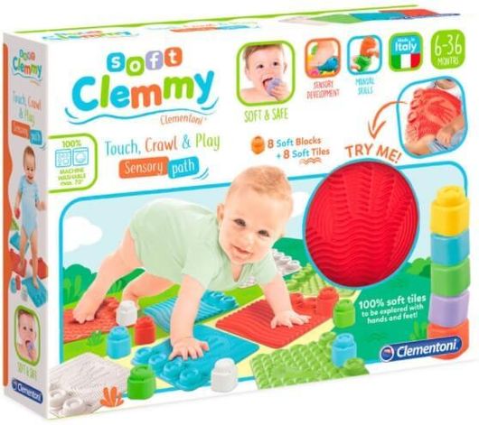 Τουβλάκια Clementoni Baby 17352 τεμ. Touch, Crawl and Play (6 - 36 μηνών)