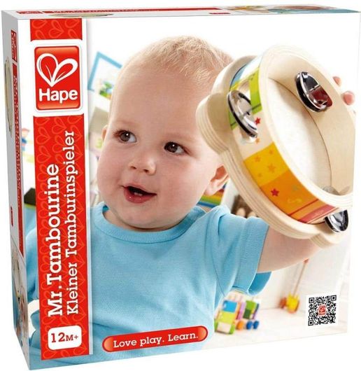 Μουσικό Παιχνίδι Hape Mr.Tambourine E0304 Παιδικό Μουσικό Όργανο