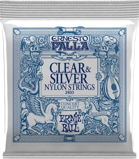 Χορδές Ernie Ball 2403 Ernesto Palla Nylon Clear & Silver