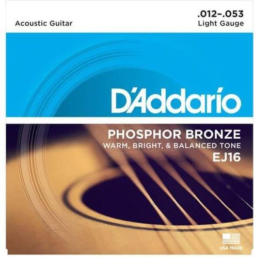 Σετ Χορδές D'Addario EJ16 Phosphor Bronze 012-053