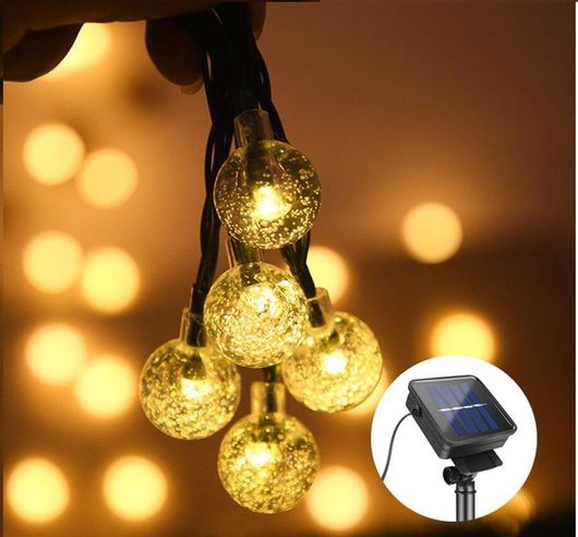 Ηλιακά Φωτάκια Κήπου Μπαλίτσες 30 LED 8 Προγράμματα Ζεστό Λευκό