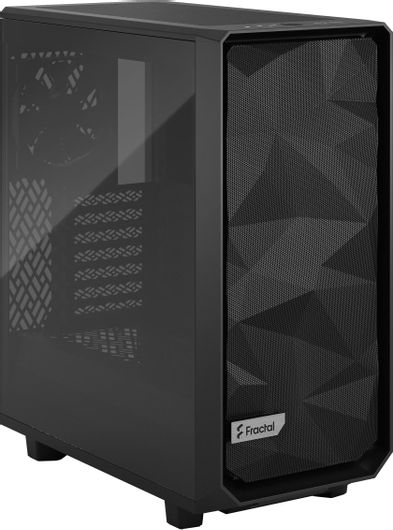 Κουτί Υπολογιστή Fractal Design Meshify 2 Compact Gaming Midi με Πλαϊνό Παράθυρο Μαύρο (FD-C-MES2C-03)