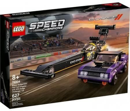 Lego Speed Champions Mopar Dodge//srt Top Fuel Dragster & 1970 Dodge Challenger #76904