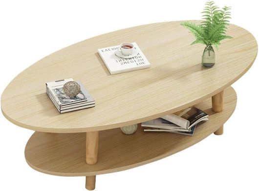 Τραπεζάκι Σαλονιού Artelibre Stellata Οβάλ 100xΠ50xΥ43cm Ξύλινο Φυσικό