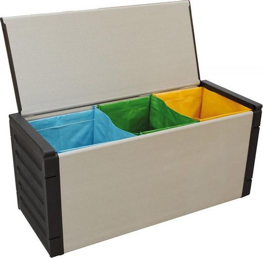 Κάδος Απορριμμάτων για Ανακύκλωση με 3 Διαμερίσματα 85 x 39 x 34 cm MWS17608