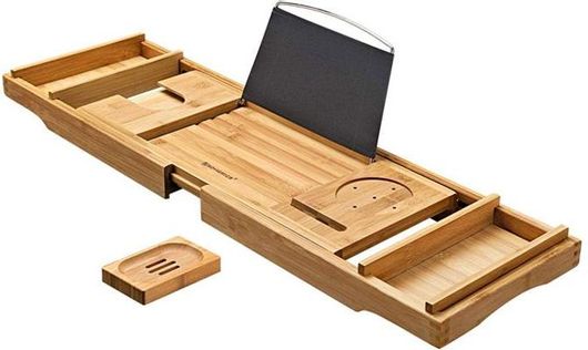 Songmics Ραφιέρα Μπανιέρας Bamboo 109x4.5x23cm