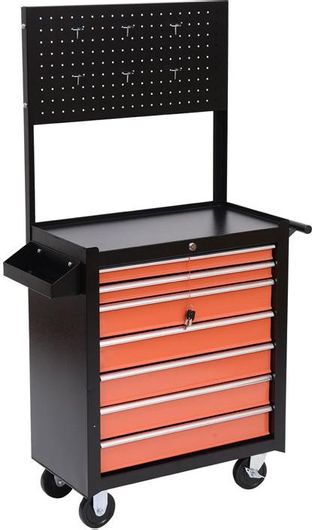 Εργαλειοφορέας HOMCOM Τροχήλατος με 7 Συρτάρια 61.5 x 33 x 76 cm B20-001