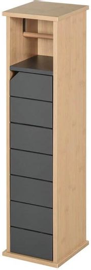 Ντουλάπι Μπάνιου Ξύλινο με Θήκη για Χαρτί Υγείας 18 x 18 x 75 cm HOMCOM 834-283