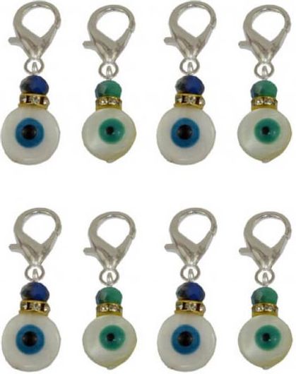 Woofmoda Ματάκι Σκύλου Στρογγυλό Φίλντισι Λευκό 1τμχ