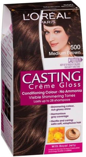 L'Oreal Paris Casting Creme Gloss Προσωρινή Βαφή Μαλλιών Χωρίς Αμμωνία 500 Medium Brown 48ml