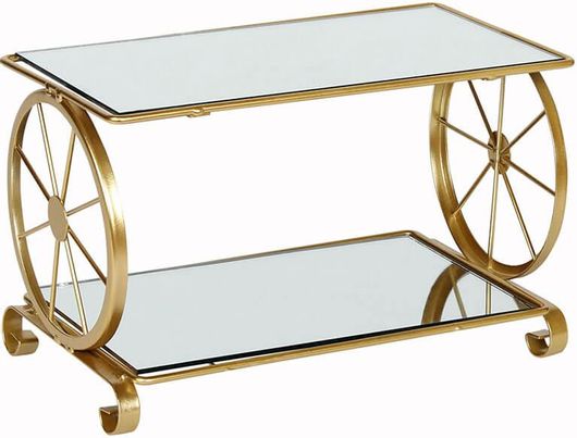 Διακοσμητικό Χώρου Keskor Μεταλλικό Χρυσό με Καθρέπτη 27x15x17 cm 7536-2