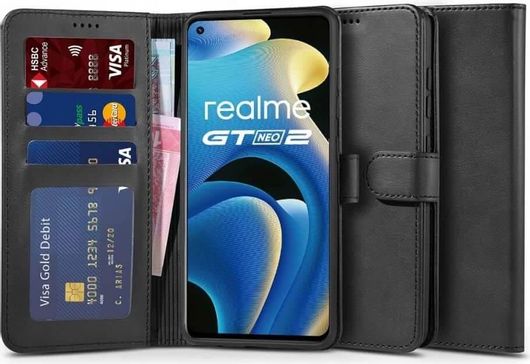 Tech-Protect Wallet Δερματίνης Μαύρο Realme GT Neo 2