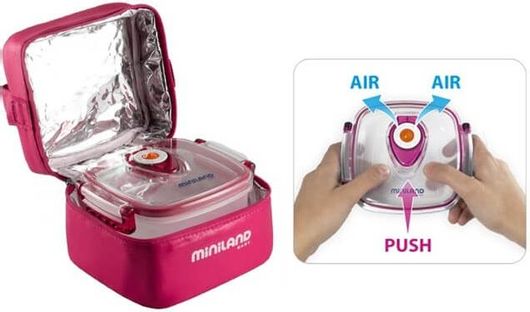 Βρεφικό Σετ Θερμός Φαγητού Miniland Pack 2 Go Hermifresh 330 ml Ροζ