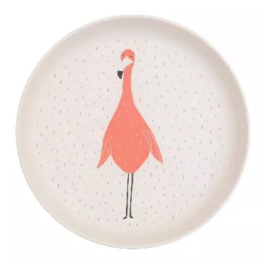 Βρεφικό Πιάτο Bamboo Trixie Mrs. Flamingo 1τμχ Ροζ