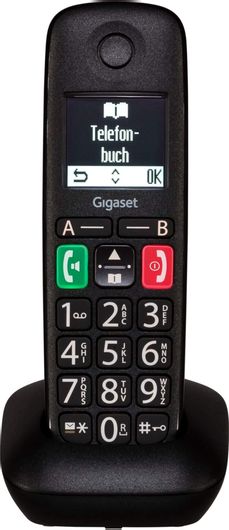 Ασύρματο Τηλέφωνο για Ηλικιωμένους Gigaset E290HX Handset με Aνοιχτή Aκρόαση Μαύρο