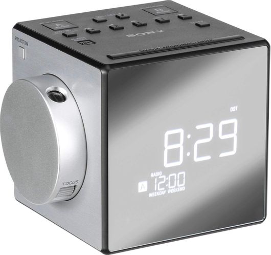 Ψηφιακό Ρολόι Επιτραπέζιο με Ξυπνητήρι Sony ICF-C1 PJ CED Ασημί