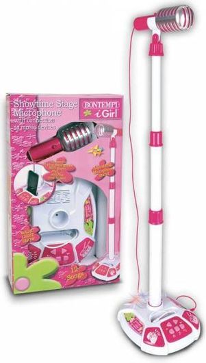 Μουσικό Παιχνίδι Bontempi Μικρόφωνο με Βάση για 3+ Ροζ