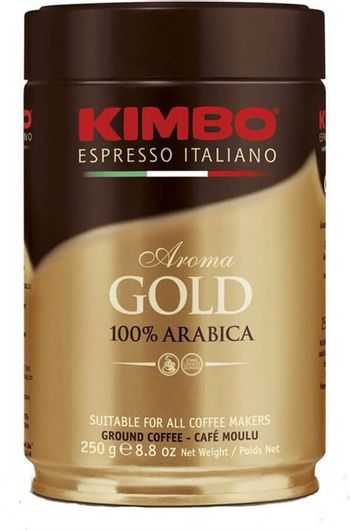Καφές Espresso Kimbo Aroma Gold 100% Arabica Tin 250g αλεσμένος