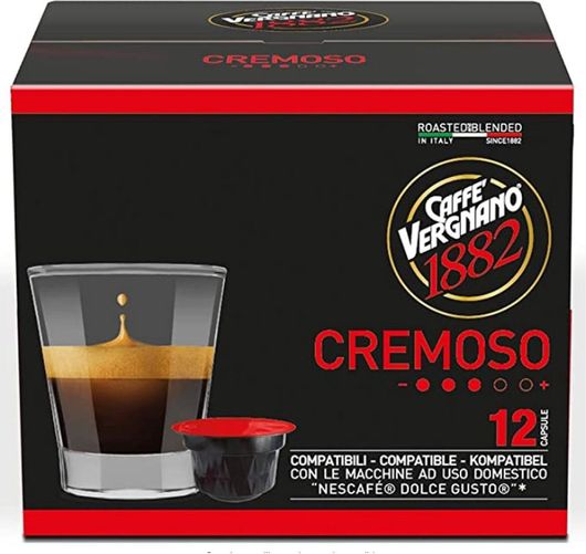 Κάψουλες Vergnano Espresso Cremoso Συμβατές με Μηχανή Dolce Gusto 12τμχ