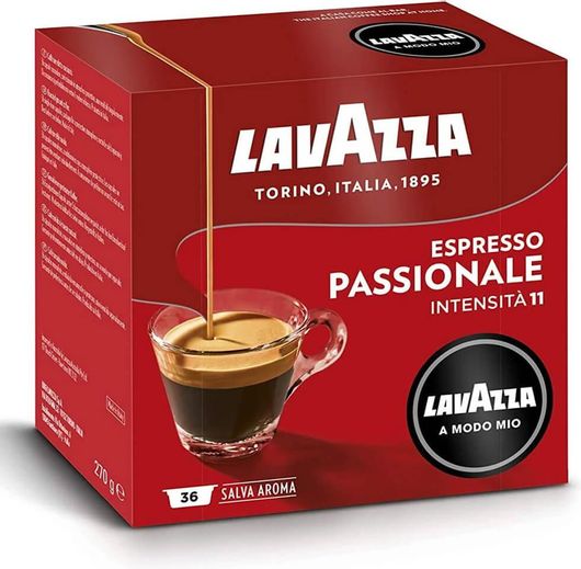 Lavazza Κάψουλες Espresso Passionale Dark Roast Συμβατές με Μηχανή LavAzza A Modo Mio 36caps