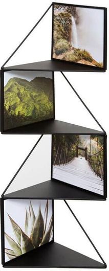 Κορνίζα Τοίχου  Μεταλλική Γωνιακή 4 Φωτογραφίες 17x17x68cm