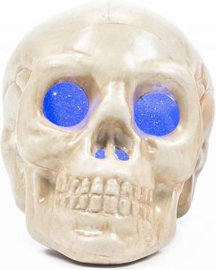 Διακοσμιτικό Κρανίο Αποκριάτικο Arti Casa Halloween 9x9x11cm με LED 00488 Μπλε