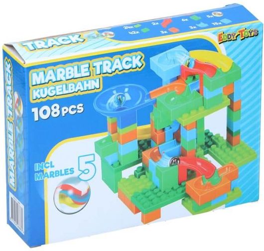 Σετ Τουβλάκια Eddy Toys Πλαστικά 108 Τεμαχίων με 5 Βόλους 26686