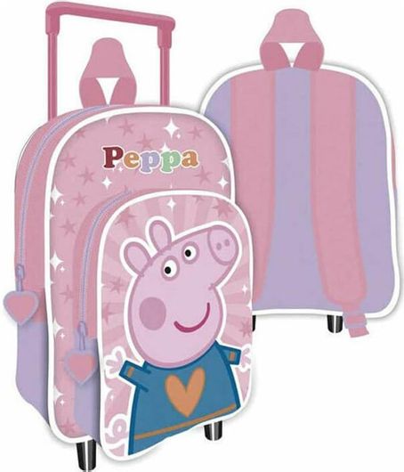 Σχολική Τσάντα Νηπίου Disney Τρόλεϊ & Πλάτης Peppa Pig