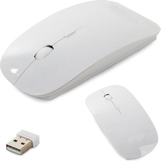 Ποντίκι Ασύρματο 2.4GHz USB για Windows Λευκό