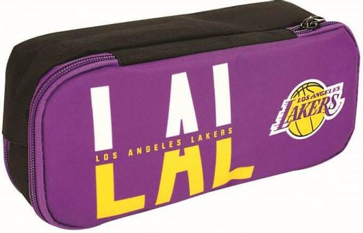 Σχολική Κασετίνα Back Me Up NBA Los Angeles Lakers Υφασμάτινη με 1 Θέση Μωβ