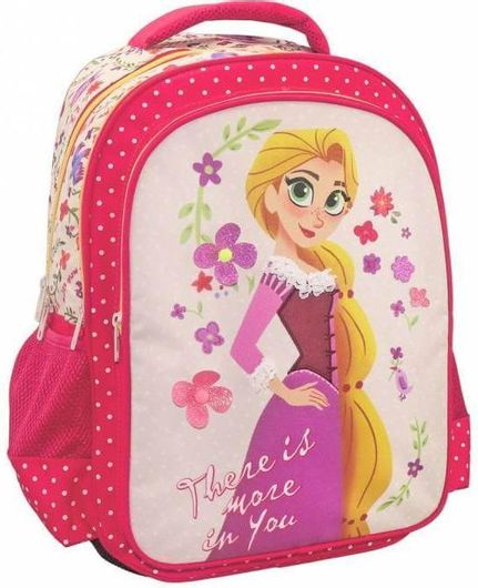 Σχολική Τσάντα Δημοτικού Διακάκης Disney Tangled There Is More In You Πλάτης Ροζ