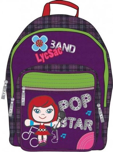 Σχολική Τσάντα Δημοτικού Lyc Sac Pop Star Line Πλάτης Μοβ