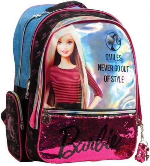 Σχολική Τσάντα Δημοτικού Gim Barbie Denim Fashion Πλάτης Πολύχρωμο