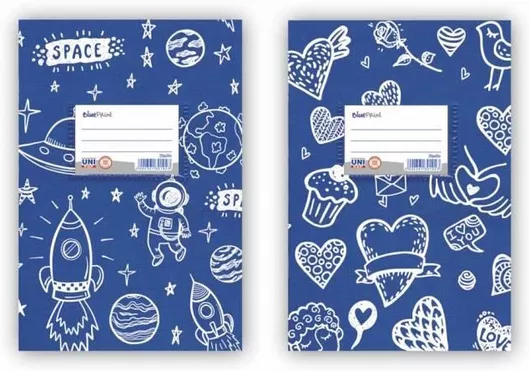 Σχολικό Τετράδιο Unipap BluePrint Ριγέ με Καρφίτσα Β5 50 Φύλλων Μπλε Τυχαία Επιλογή Σχεδίου