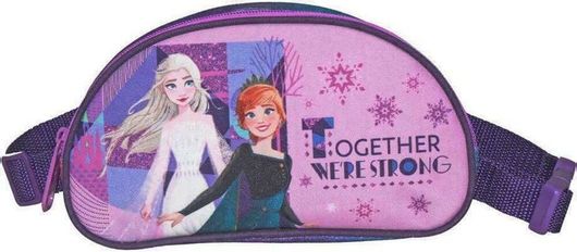 Σχολική Διακάκης Frozen με 1 Θήκη Φούξια
